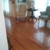 Sunk in living room gone. Golden Oak wood flooring installed